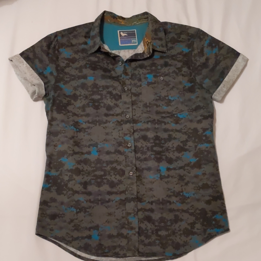 Modern Amusement tech camo button down